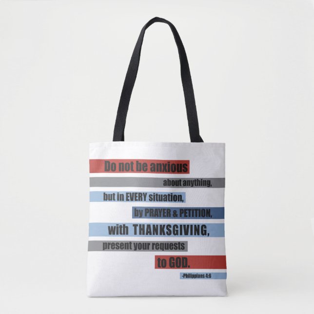 Moderne Bibel-Vers-Tasche Tasche (Vorderseite)