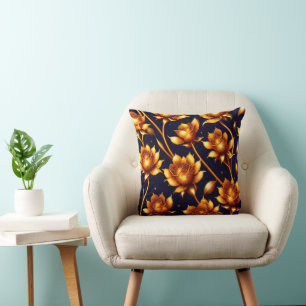 Moderne Big Luxury Gold Rose Collection Kissen