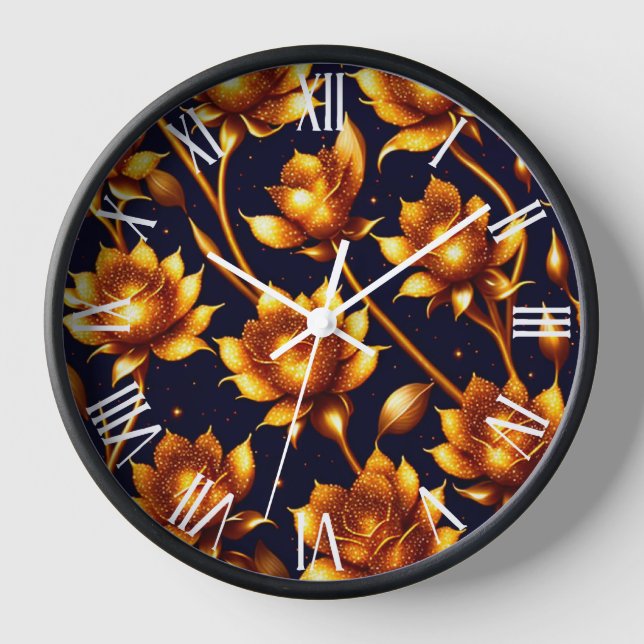Moderne Big Luxury Gold Rose Collection Uhr (Vorderseite)