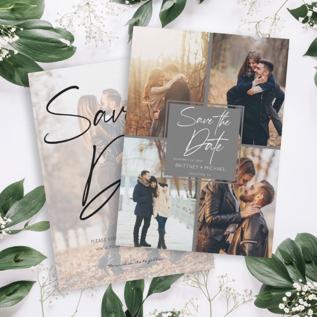 Moderne Bildkollektion grau Save The Date (Von Creator hochgeladen)