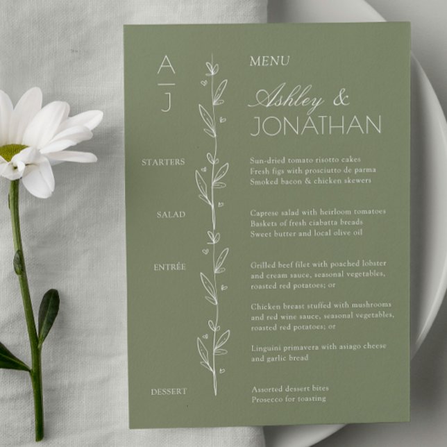 Moderne Bio Blumenabteilung Menükarte (Von Creator hochgeladen)