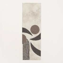 Moderne Bio-Kaffeebohnen-geometrisch-neutral Yogamatte