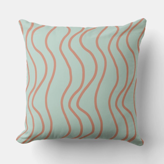 Moderne Bio Linie Minimalistisch Kissen (Vorderseite)
