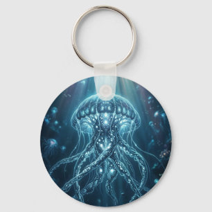 "Moderne biolumineszente Tiefsee-Wandquallen-Uhr" Schlüsselanhänger