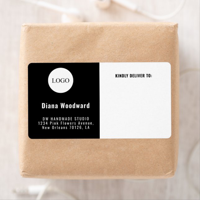 Moderne Black and White Business Shipping (Insitu)
