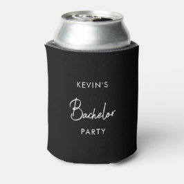 Moderne Black Bachelor Party Einfach Dosenkühler