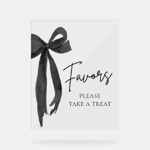 Moderne Black Bow Graduation Party bevorzugt Signi Acrylschild