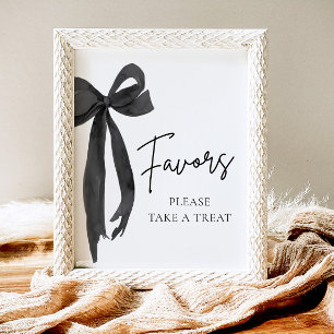 Moderne Black Bow Graduation Party bevorzugt Signi Poster