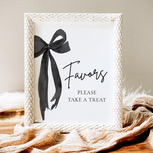 Moderne Black Bow Graduation Party bevorzugt Signi Poster (Von Creator hochgeladen)