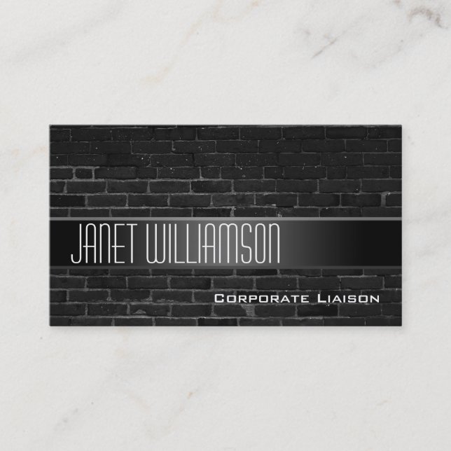 Moderne Black Brick Business Cards Visitenkarte (Vorderseite)