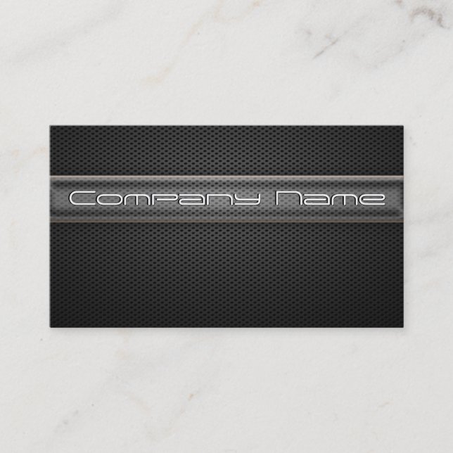 Moderne Black Business Card aus Kohlenstofffaser Visitenkarte (Vorderseite)