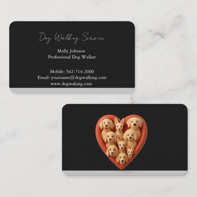 Moderne Black Business Card mit Silver Accent Visitenkarte (Vorne/Hinten)
