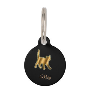 Moderne Black Gold Cat Haustiermarke