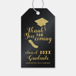 Moderne Black Gold Class 2025 Abschluss Vielen Dan Geschenkanhänger