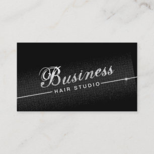 Moderne Black Hair Salon Business Cards Visitenkarte