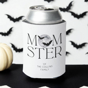 Moderne Black Moon Bats Halloween Momster-Mama Dosenkühler