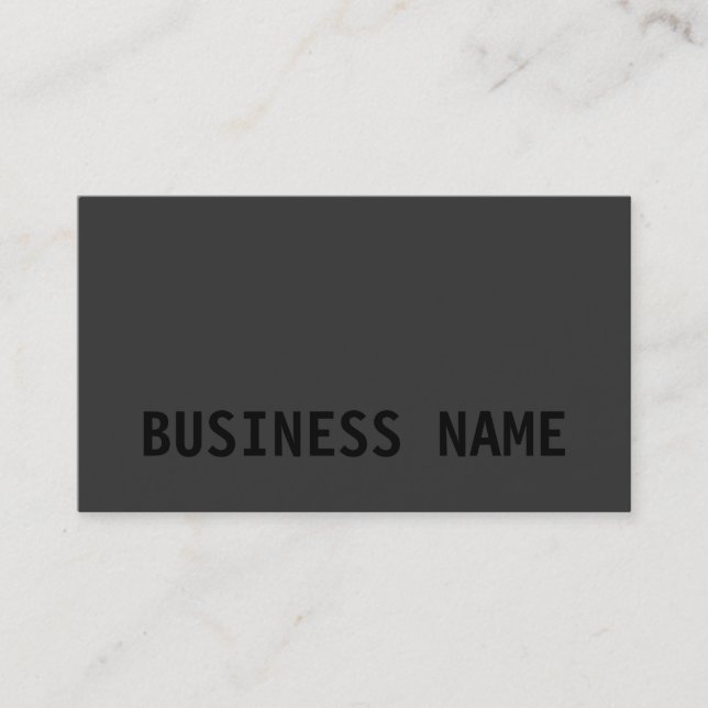 Moderne Black Out Business Card Visitenkarte (Vorderseite)