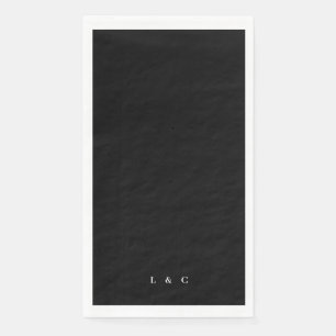 Moderne Black Premium Onyx Schlicht Einfache Hochz Serviette