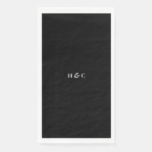 Moderne Black Premium Onyx Schlicht Einfache Hochz Serviette
