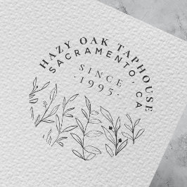 Moderne Blätter & Twigs | Logo für kleine Unterneh Permastempel