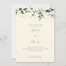 Moderne Blätter und Weinberge Hellgelbe Hochzeit