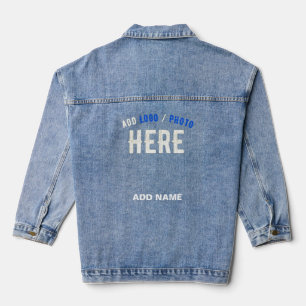 MODERNE, BLAU-ÜBERPRÜFTE BLAU-MARKENBEZOGENE STILV JEANSJACKE