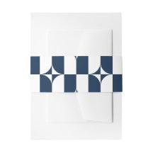 Moderne Blau-Weiß Mitte des Jahrhunderts