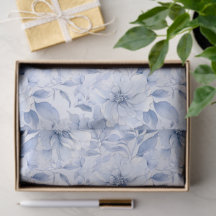 Moderne Blaue Aquarell-Blumenmuster
