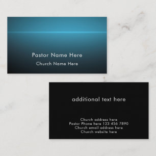 Moderne Blaue Benutzerdefinierte Text Christliche Visitenkarte