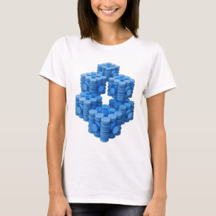 Moderne Blaue BLUE COINS Grafikdesign T-Shirt