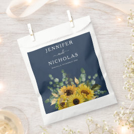 Moderne blaue Blütenblumen Hochzeiten Geschenktütchen