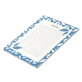 Moderne Blaue Botanische Notizblock