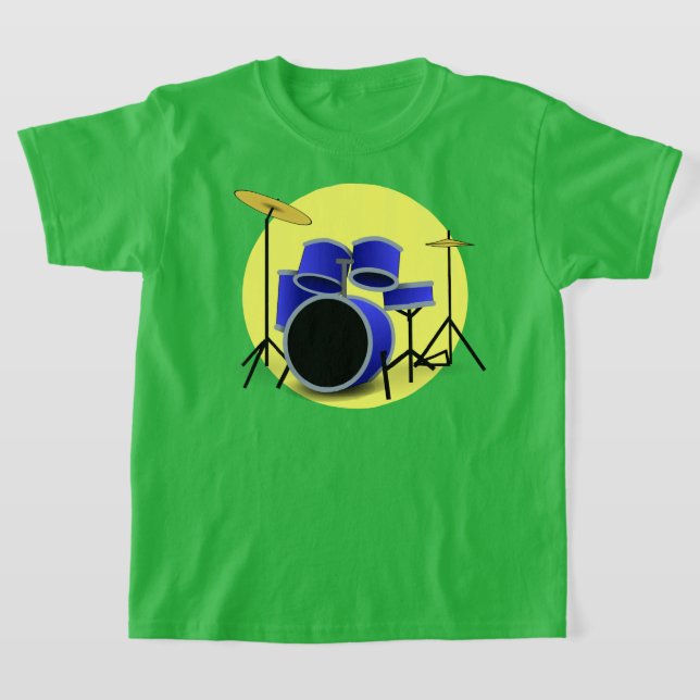MODERNE BLAUE DRUM KIT T-Shirt (Ablage )