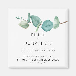 Moderne blaue Eukalyptus-Blätter speichern das Dat Magnet