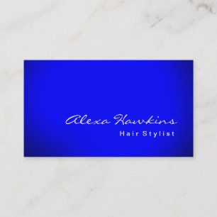 Moderne blaue Farbhaar Stylist Makeust Artist Visitenkarte