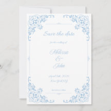 Moderne blaue Filigran französische Landhochzeit -