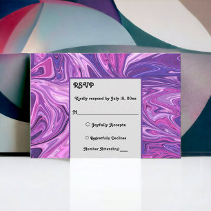 Moderne Blaue Galaxie Abstrakte Kunst Stilvolle Ho RSVP Karte