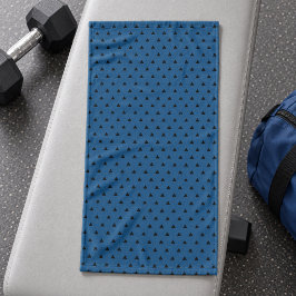 Moderne blaue geometrische Dreiecks-Muster-Sportar Handtuch