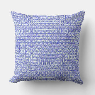 Moderne Blaue Geometrische Dreiecksstruktur Minima Kissen