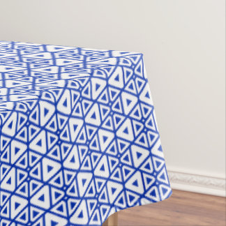 Moderne Blaue Geometrische Dreiecksstruktur Minima Tischdecke