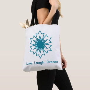 Moderne Blaue Geometrische Stern-Mandala-Personali Tasche
