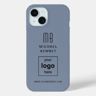 Moderne blaue Geschäft mit individuellem Logo Case-Mate iPhone Hülle