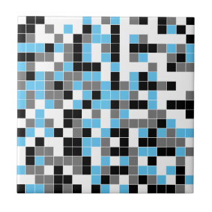 Moderne, blaue, graue geometrische Keramik Tile Fliese