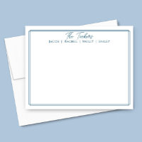 Moderne blaue Grenze - Familienname Stationierung
