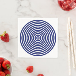 Moderne, blaue, kreisförmige Streifen Serviette