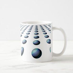 Moderne Blaue Kugel-Muster-Design Kaffeetasse