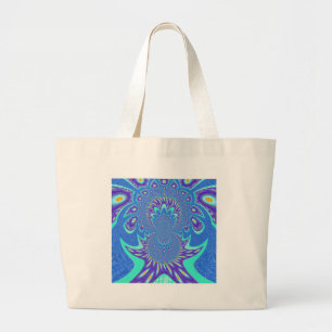 Moderne Blaue Kunst Jumbo Stoffbeutel