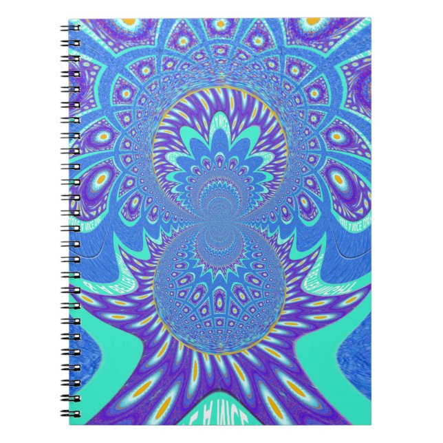 Moderne blaue Kunst Notizblock (Vorderseite)