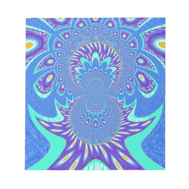 Moderne blaue Kunst Notizblock (Vorderseite)