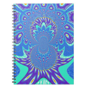 Moderne blaue Kunst Notizblock